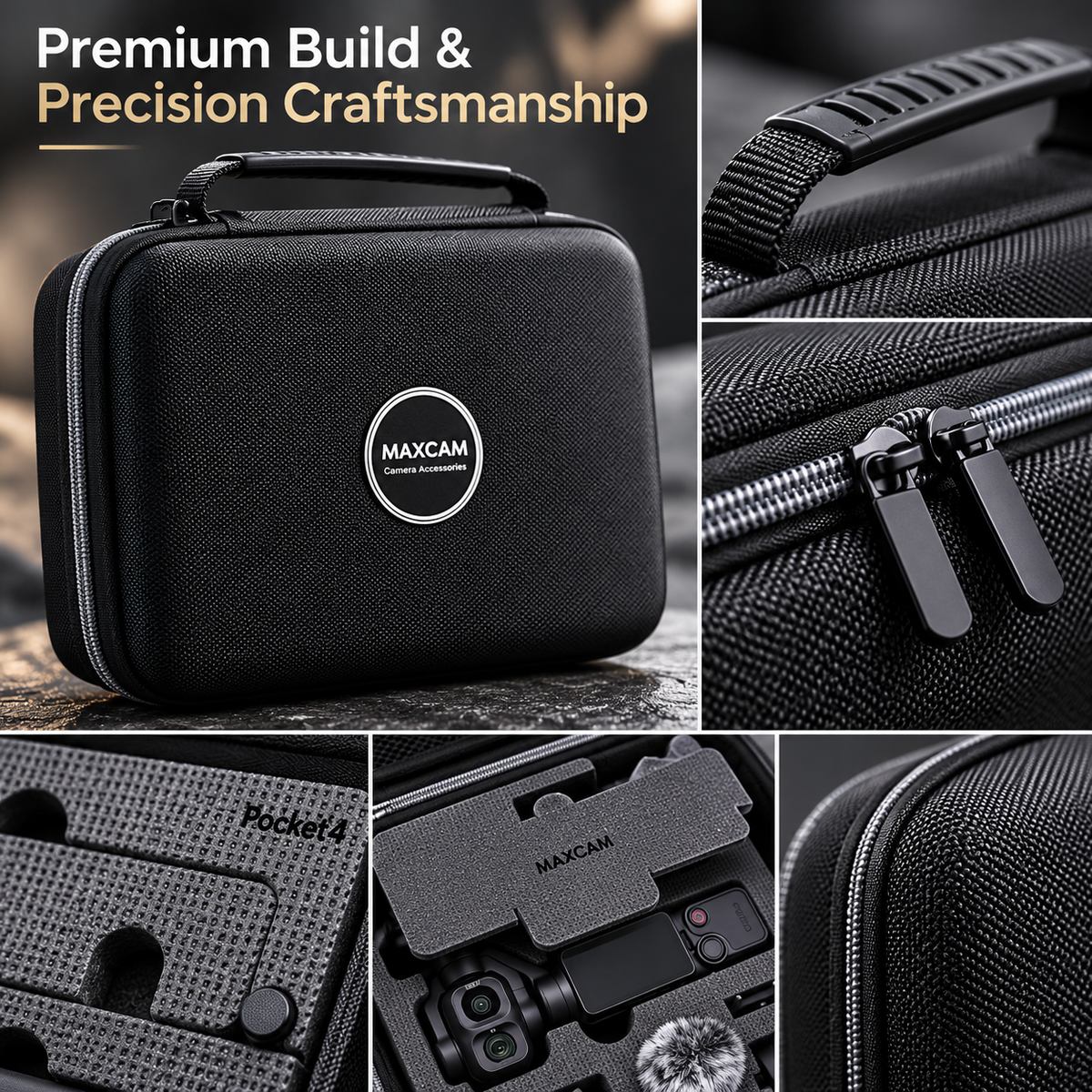 Shockproof Carry Storage Case for Osmo Pocket 4P / 4 / 3 | Stop Losing & Scratching Your Vlog Gear