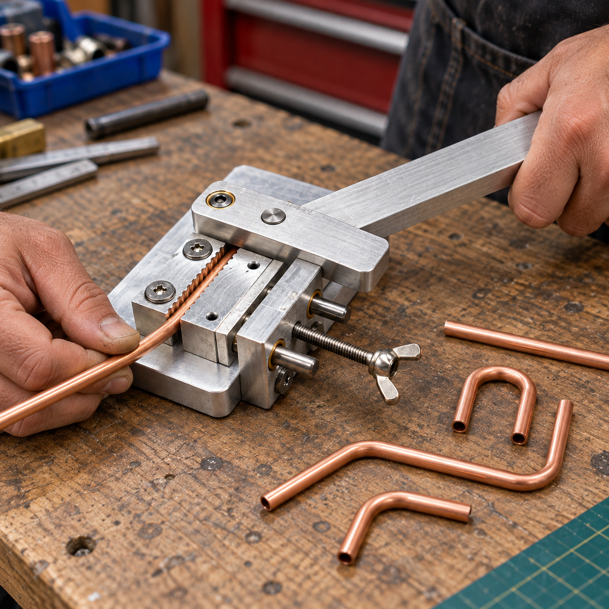Precision 4mm Copper Tubing Bending Jig, Minimum 8mm Bend Radius for RC Hydraulic Model Tubing