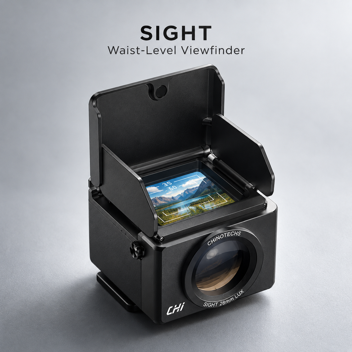 Viewfinder with Foldable Metal Hood, Fix Blown-out & Hard-to-compose Shots for Compact & Rangefinder Cameras