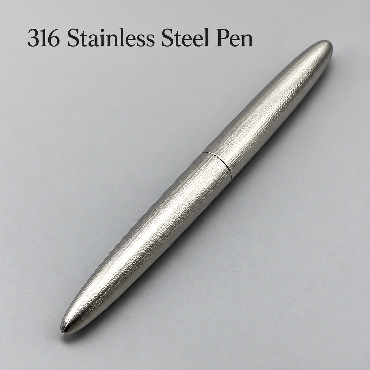 Solid 316 Stainless Steel EDC Pen | 2-in-1 Fountain & Rollerball Pen, No Wobble Nib, Built to Last a Lifetime