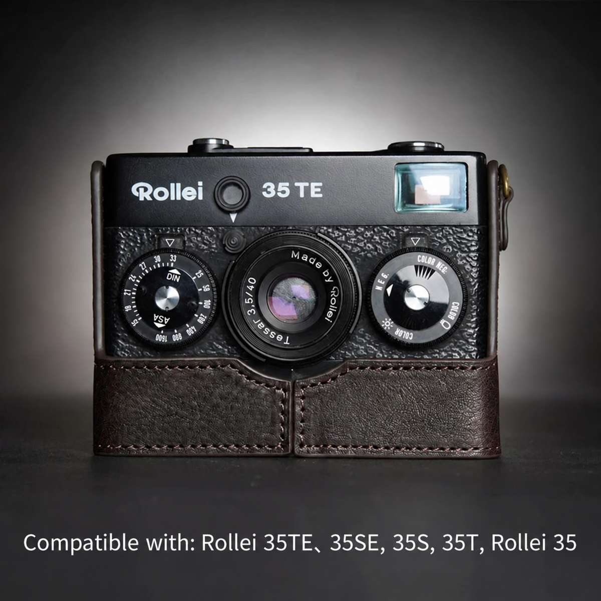 Handmade Genuine Leather Camera Half Case for Rollei 35 Series | Protect Your Vintage Film Camera Without Blocking Controls & Frame Counter