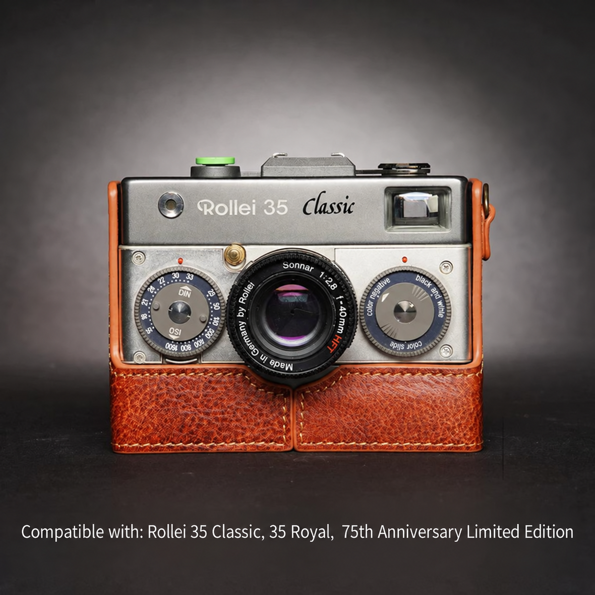 Handmade Genuine Leather Camera Half Case for Rollei 35 Series | Protect Your Vintage Film Camera Without Blocking Controls & Frame Counter