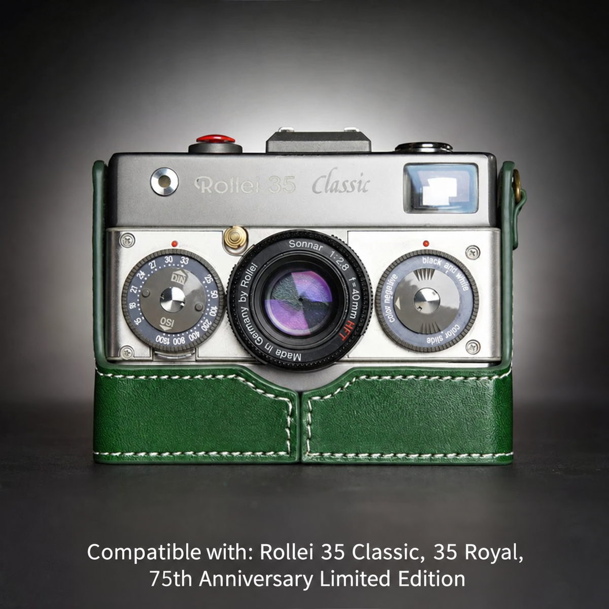 Handmade Genuine Leather Camera Half Case for Rollei 35 Series | Protect Your Vintage Film Camera Without Blocking Controls & Frame Counter