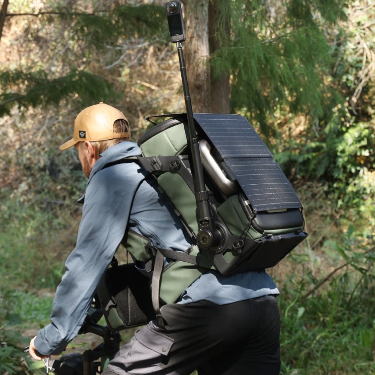 33W Foldable Backpack-Mount Solar Charger Panel | Off-Grid Portable Solar Power Sheet for Outdoor Vloggers & Adventure Trips