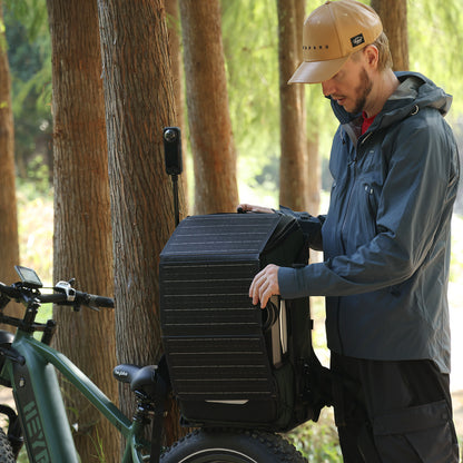 33W Foldable Backpack-Mount Solar Charger Panel | Off-Grid Portable Solar Power Sheet for Outdoor Vloggers & Adventure Trips