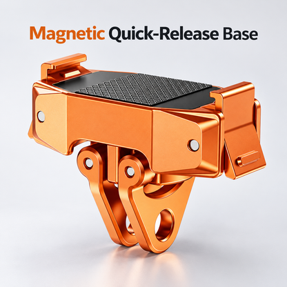 All-In-One Magnetic Quick Release Base | Stop Fumbling With Stacked Adapters For Action Camera Filmmaking