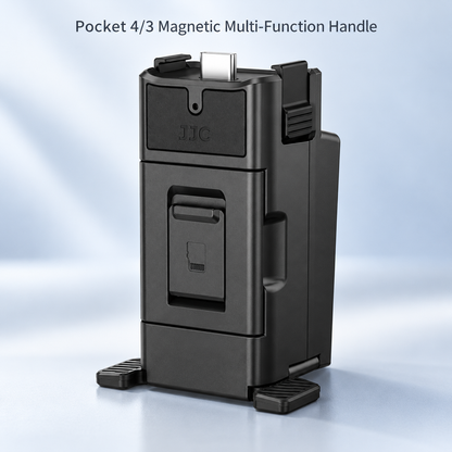 Multi-Functional Vlog Handle Adapter with Filter & TF Card Storage, Magnetic Mount & Desktop Stand for Pocket 4 / Pocket 3