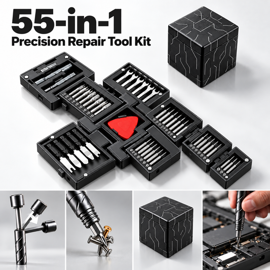 55-in-1 Compact Precision Screwdriver Set | No More Digging Through Messy Toolboxes for Tiny Repair Jobs