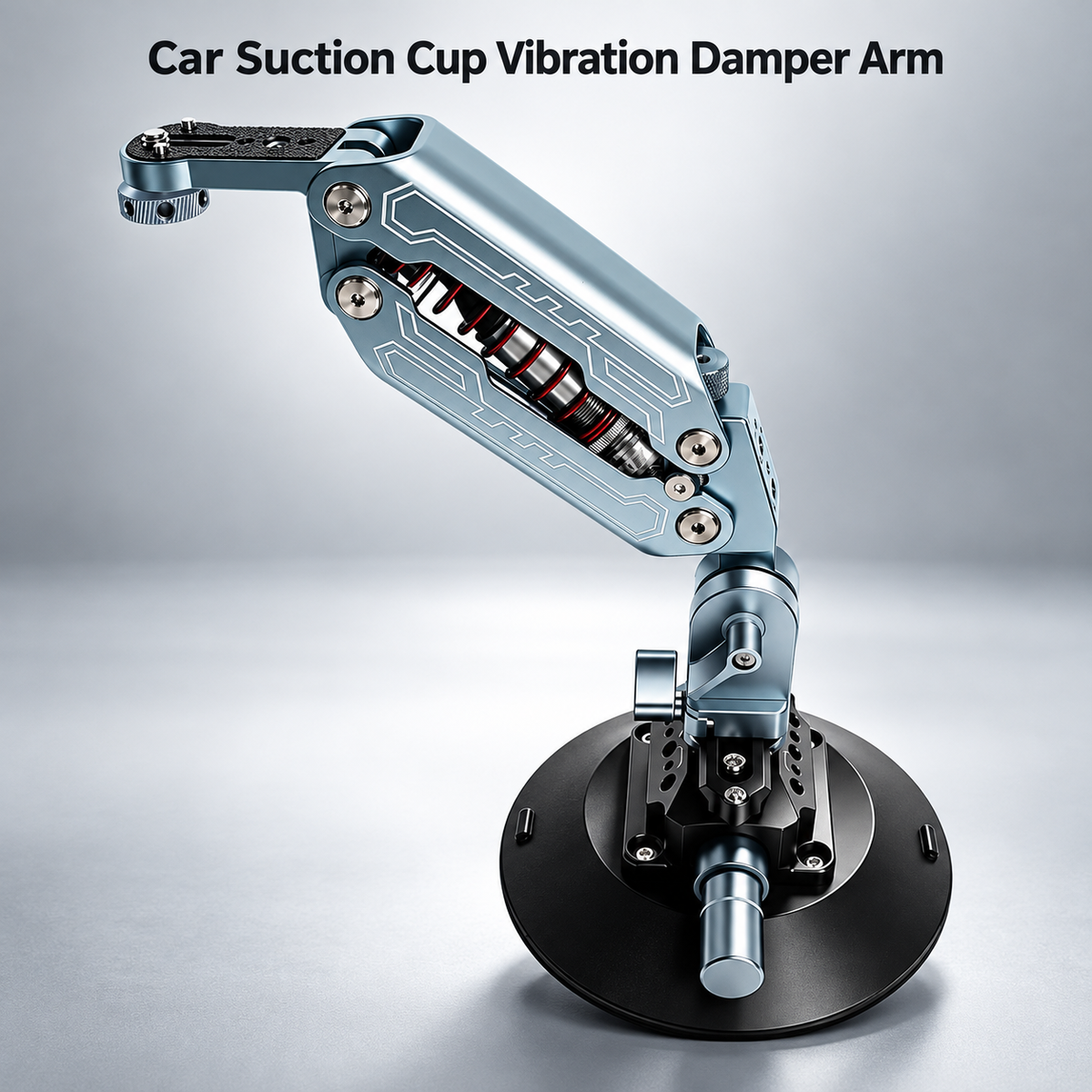 Car Camera Suction Cup Shock-Absorbing Arm | Eliminate Shaky Car Footage for In-Car Travel Filming