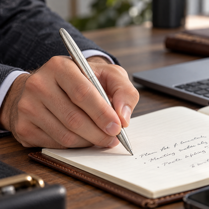 Solid 316 Stainless Steel EDC Pen | 2-in-1 Fountain & Rollerball Pen, No Wobble Nib, Built to Last a Lifetime