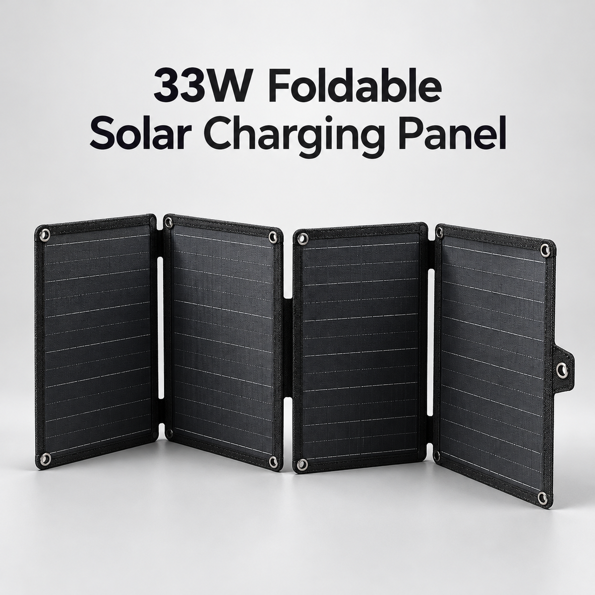 33W Foldable Backpack-Mount Solar Charger Panel | Off-Grid Portable Solar Power Sheet for Outdoor Vloggers & Adventure Trips