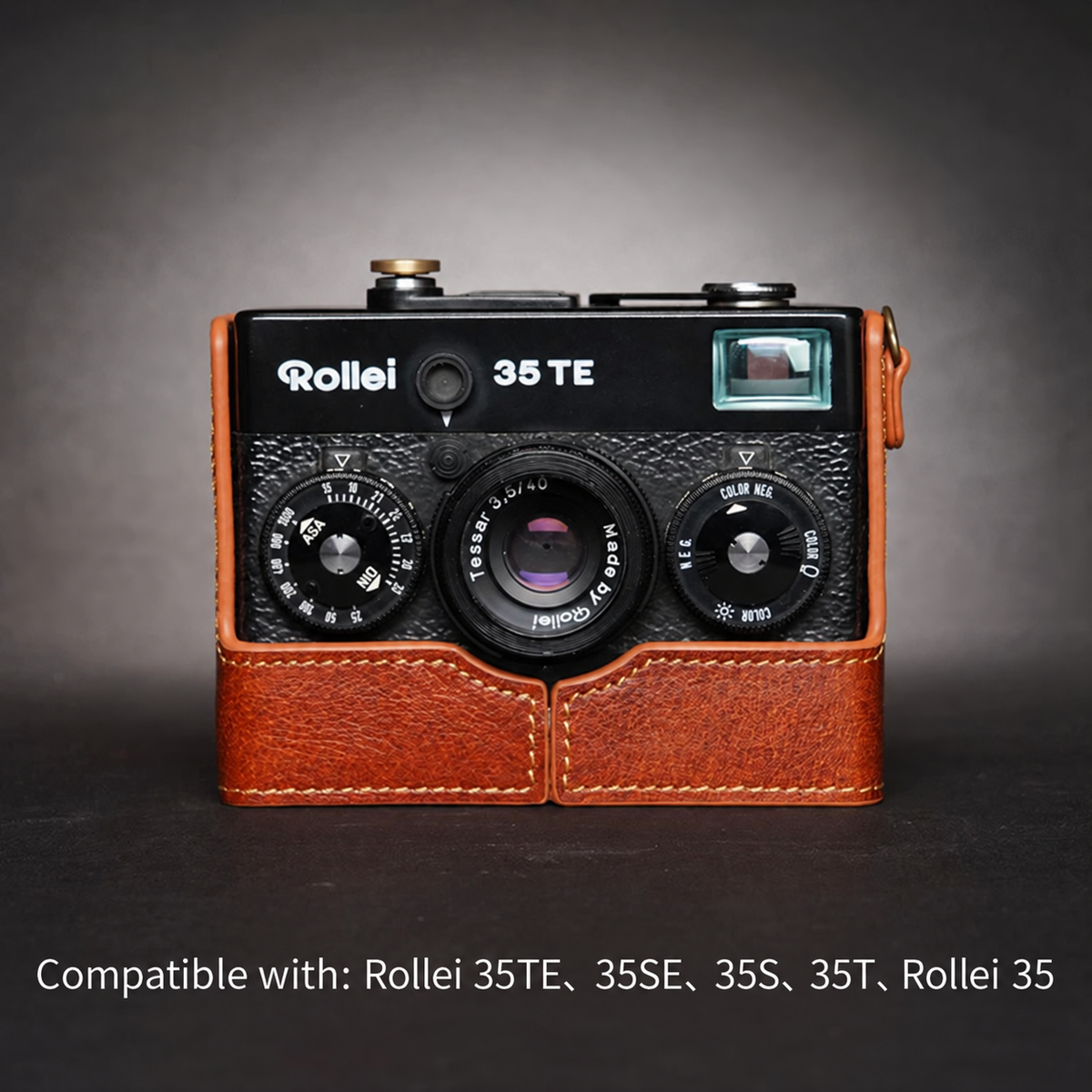 Handmade Genuine Leather Camera Half Case for Rollei 35 Series | Protect Your Vintage Film Camera Without Blocking Controls & Frame Counter