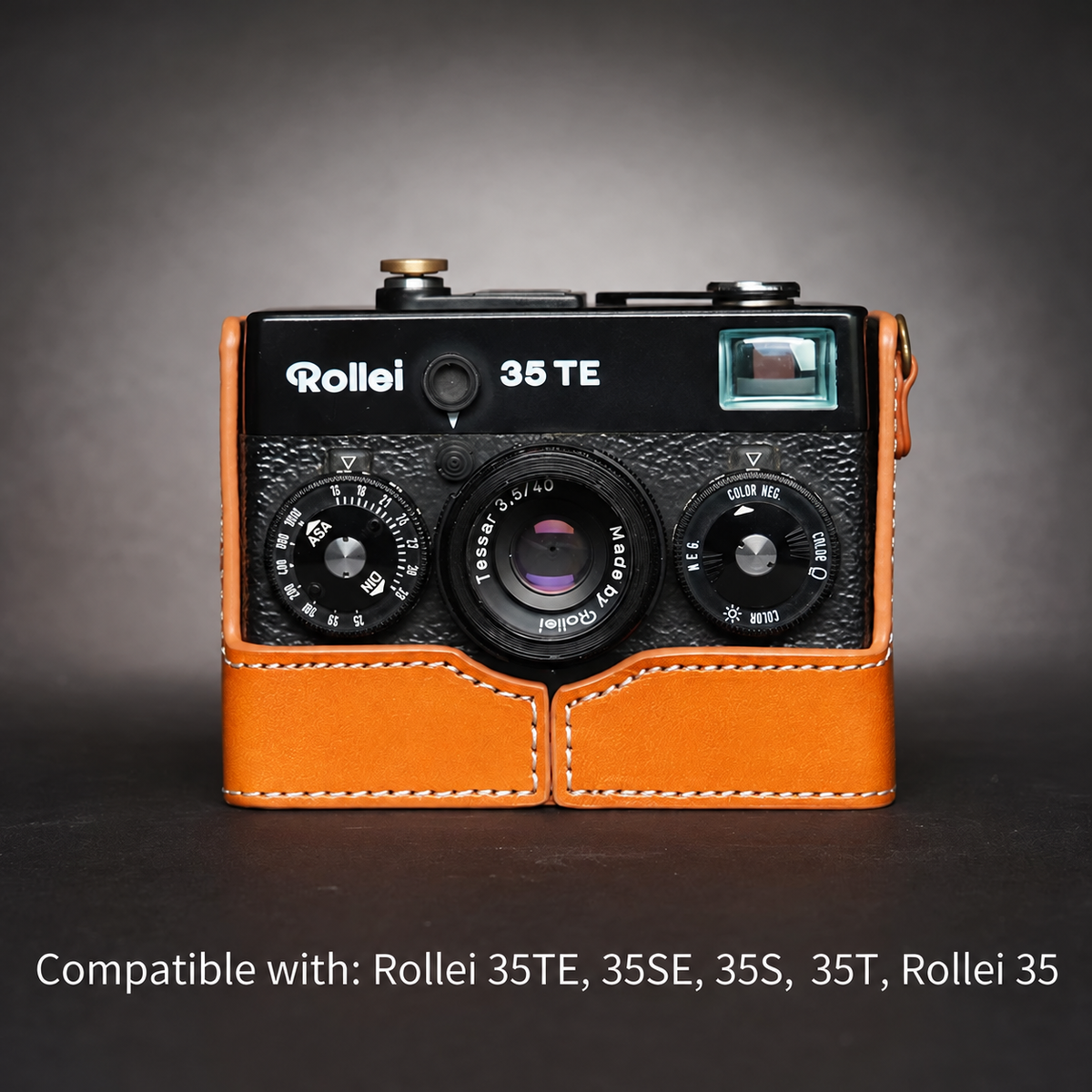 Handmade Genuine Leather Camera Half Case for Rollei 35 Series | Protect Your Vintage Film Camera Without Blocking Controls & Frame Counter