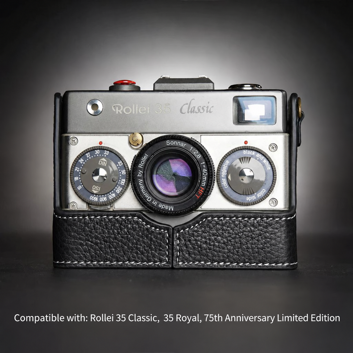 Handmade Genuine Leather Camera Half Case for Rollei 35 Series | Protect Your Vintage Film Camera Without Blocking Controls & Frame Counter
