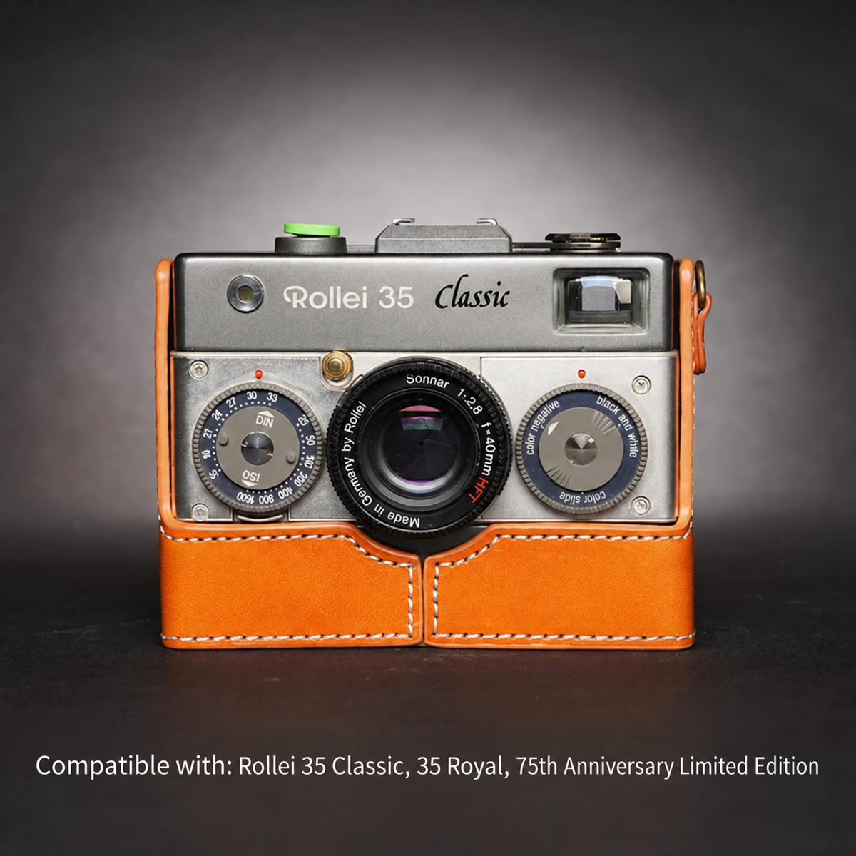 Handmade Genuine Leather Camera Half Case for Rollei 35 Series | Protect Your Vintage Film Camera Without Blocking Controls & Frame Counter