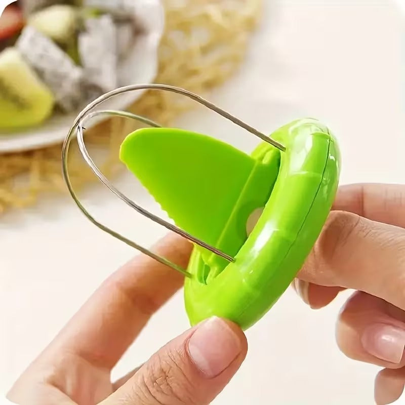1pc kiwi fruit slicer manual cutter peeler abs